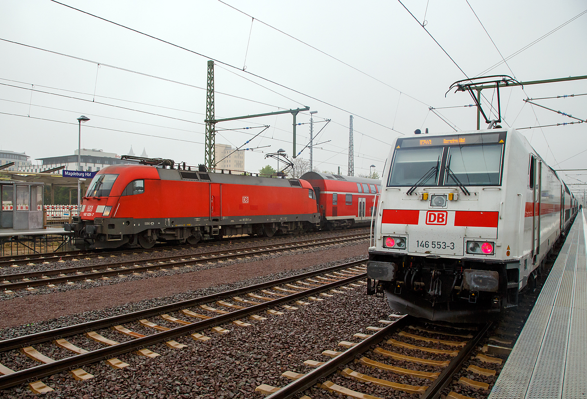 
Die 182 025-7 (91 80 6182 025-7 D-DB) der DB Regio fährt am 06.05.2017 mit einem RE vom Hauptbahnhof Magdeburg weiter. 

Die Siemens ES 64 U2 wurde 2001 unter der Fabriknummer 20322 gebaut.