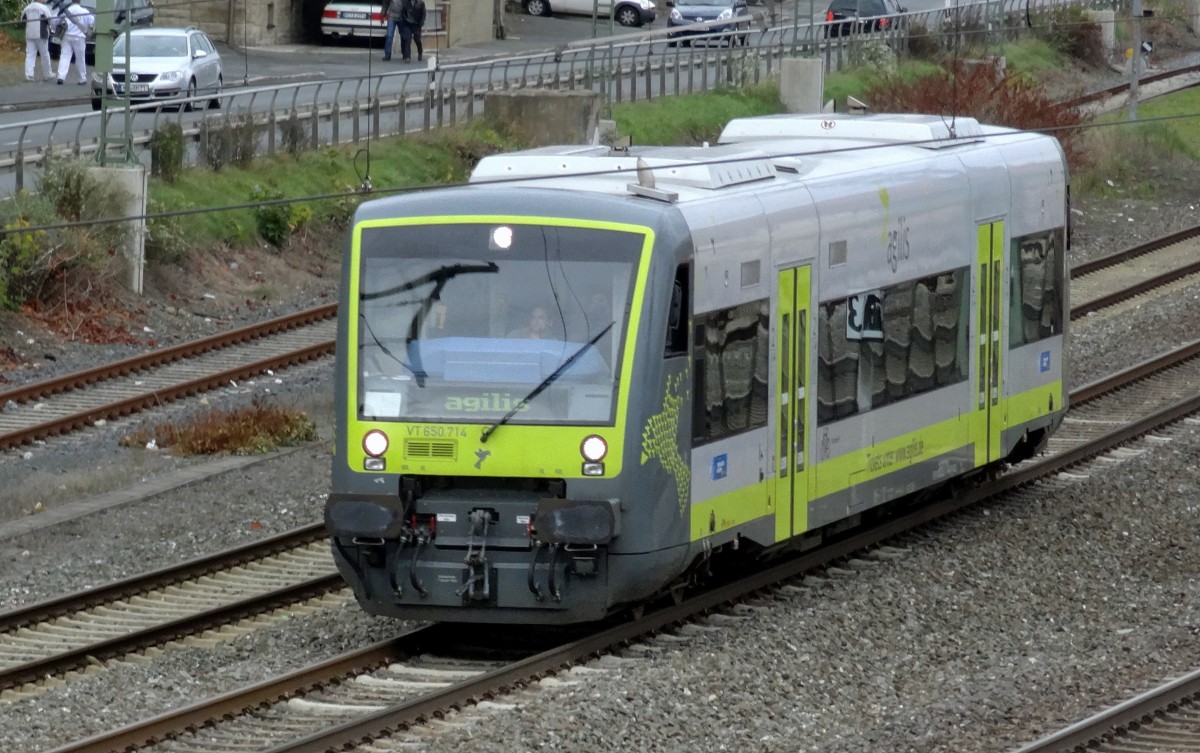 Die Agilis f�hrt eigentlich nicht nach Kronach. 650-714 macht im November 2013 eine Ausnahme. 
