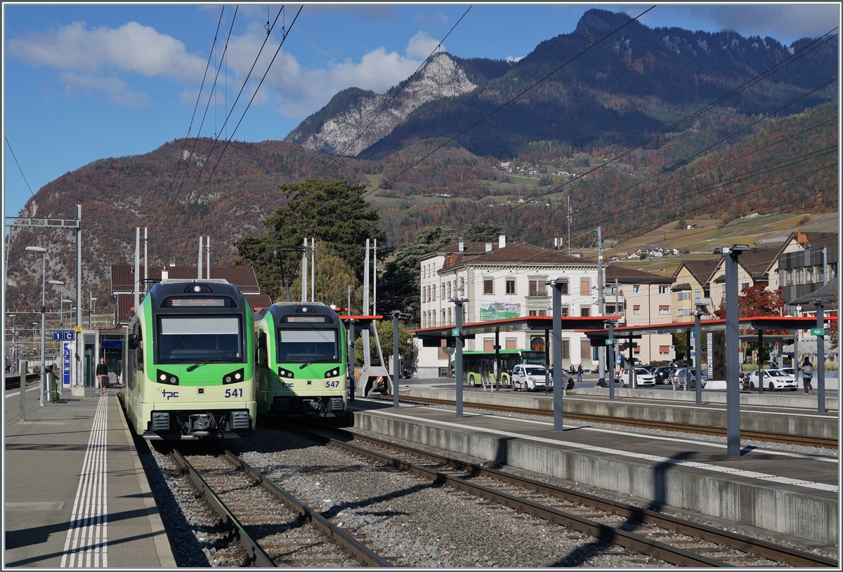 Die beiden TPC Beh 2/6 541 und547 in Aigle. 

5. Nov. 2021