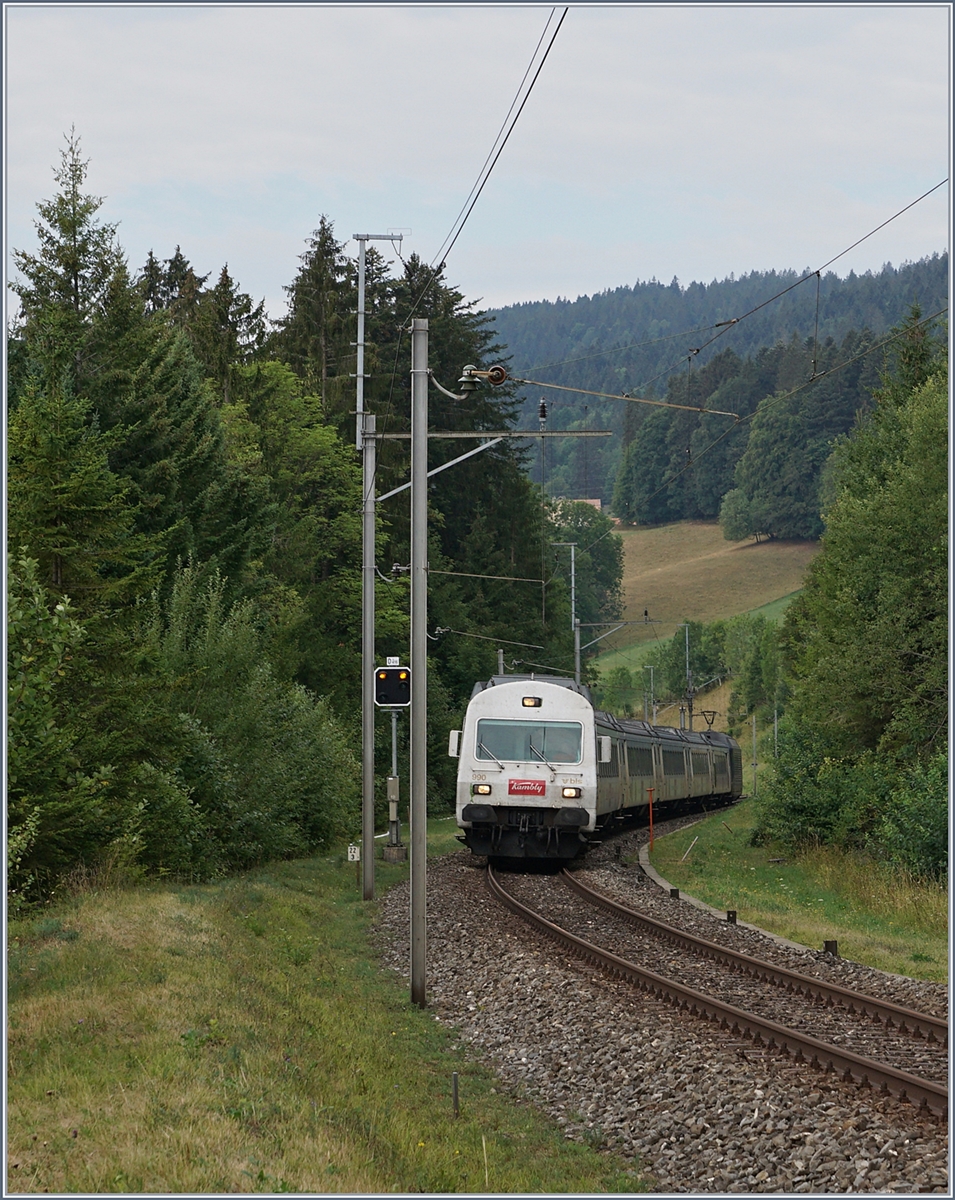 Die BLS Re 465 002 ist mit dem  Kambly-Zug  auf der Fahrt von Bern nach La Chaux de Fonds und erreicht in Kürze den 3259 Meter langen Longes Tunnel. 

12. August 2020