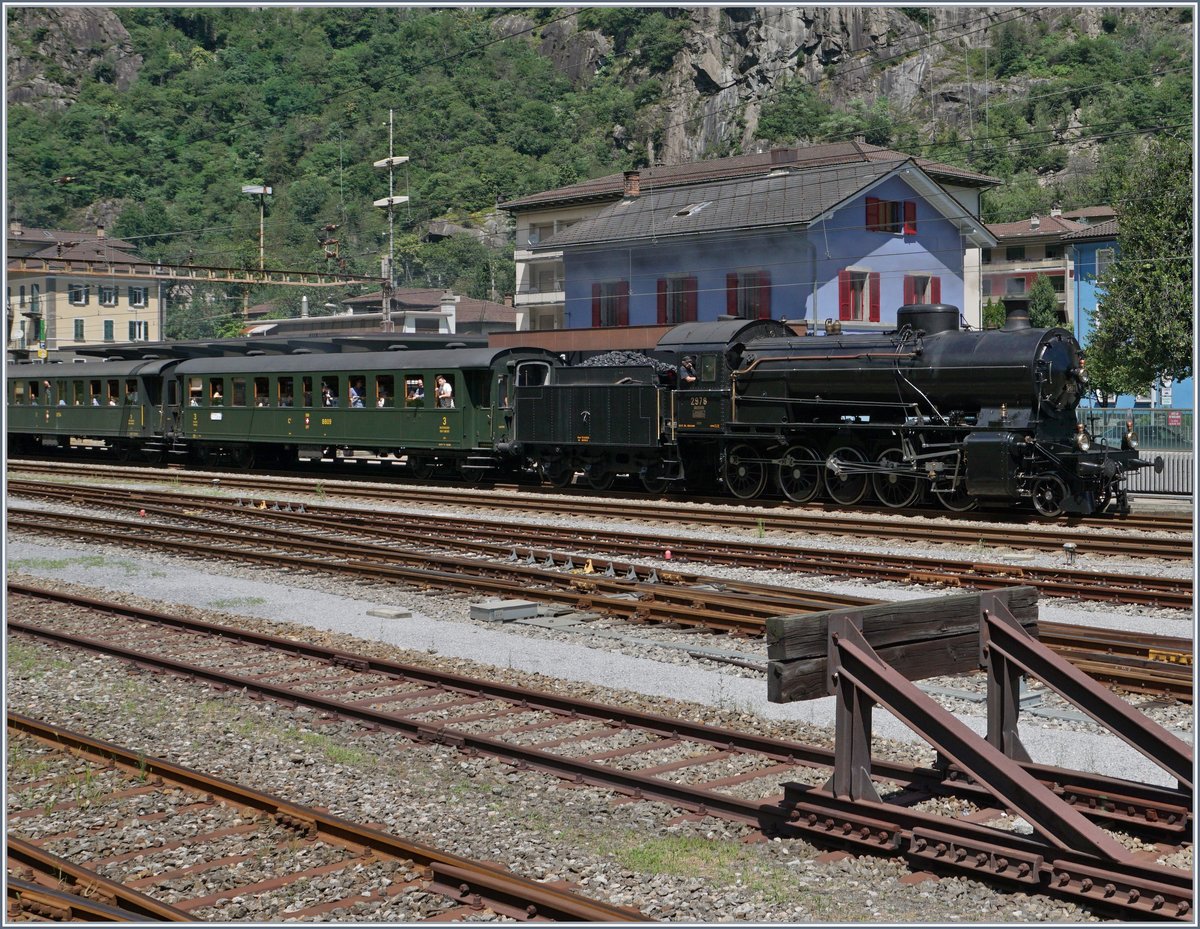 Die C 5/6 in Bodio.
28. Juli 2016