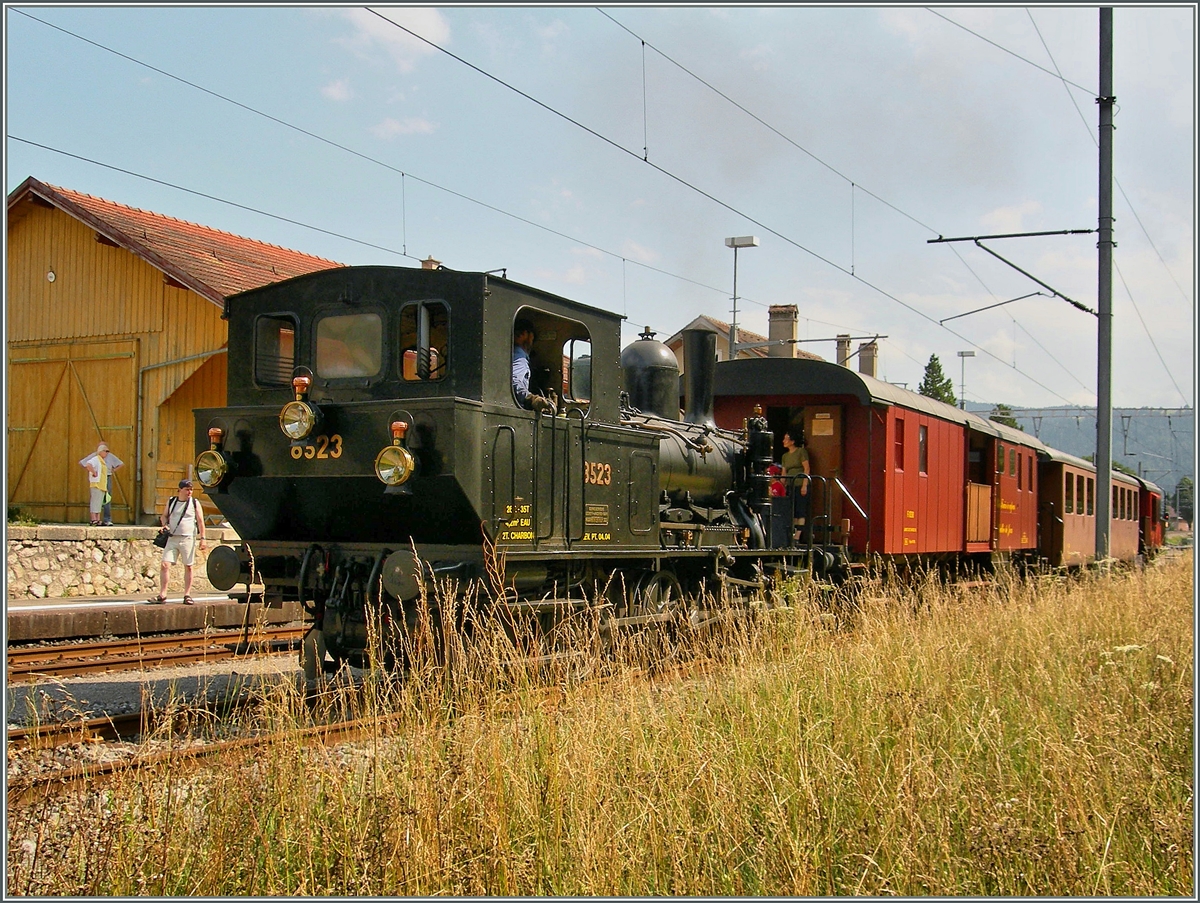 Die E 3/3 8523 in Le Pont.
23. Juli 2006