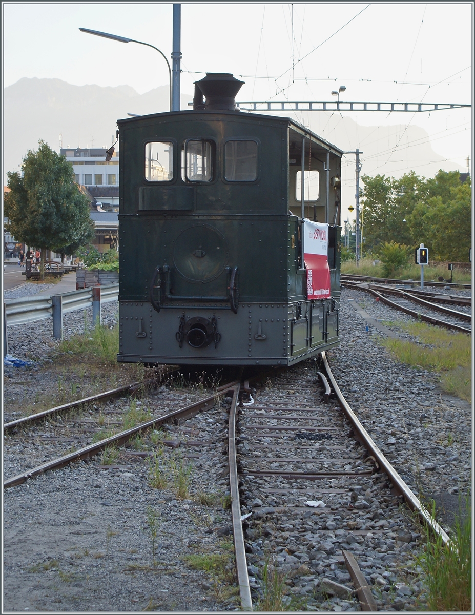 Die G 3/3 12, 1894 BTG (Eigentum der Stiftung BERNMOBIL historique) ist in Vevey angekommen. Das Berner Dampftram stellte einen Höhepunkt im September Event  Es war einmal - Gleise in der Stadt  dar. 

2. September 2021