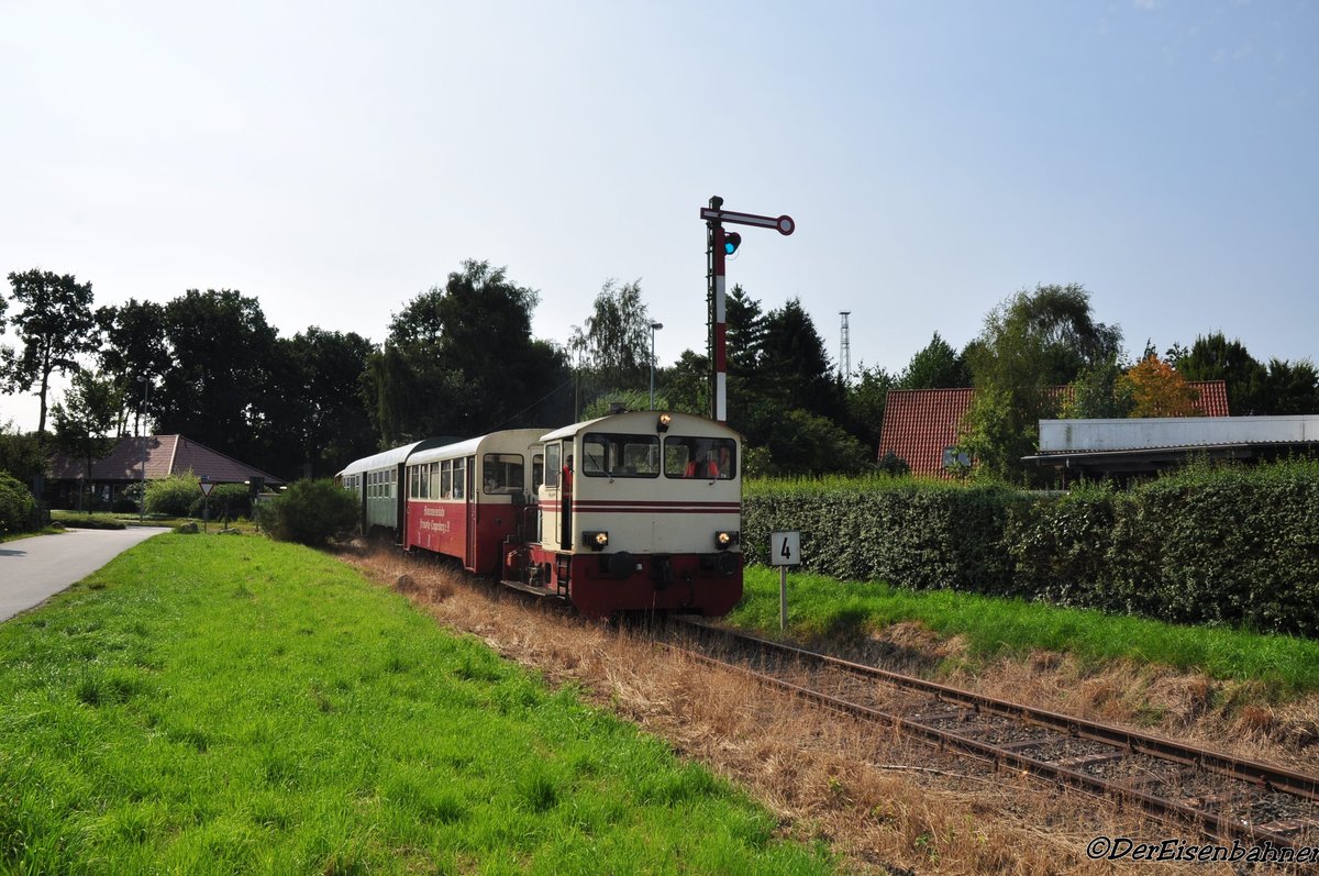 Die Lok  Hendrik hat den Bahnhof Cloppenburg Verlassen am (27.08.2016)