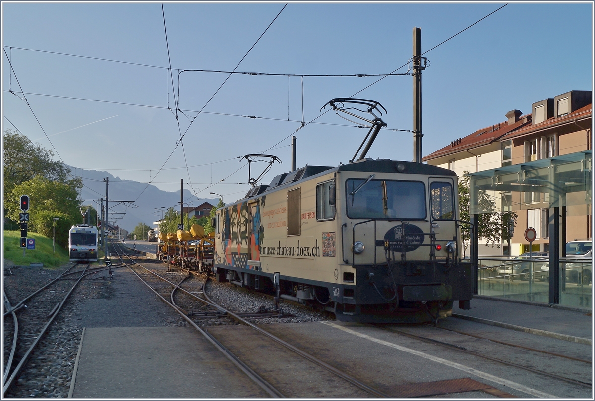 Die MOB GDe 6001 wartet in Blonay auf die Abfahrt nach Chamby.

7. Juni 2019