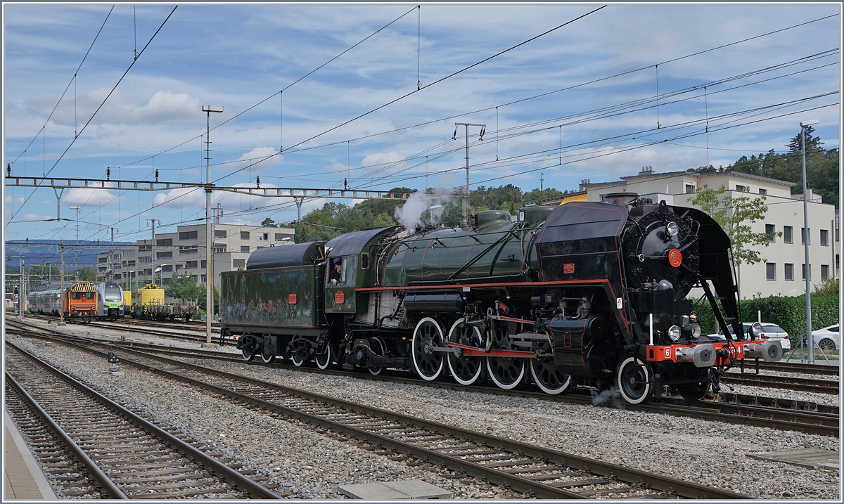 Die SNCF 141 R 1244 in Lyss (Dampftag Lyss 2018).
11. August 2018