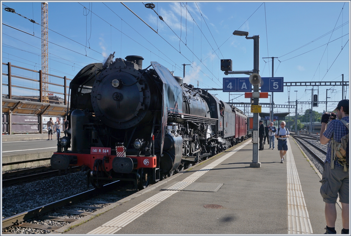 Die SNCF 141 R 568 in Morges.

8. Juni 2019