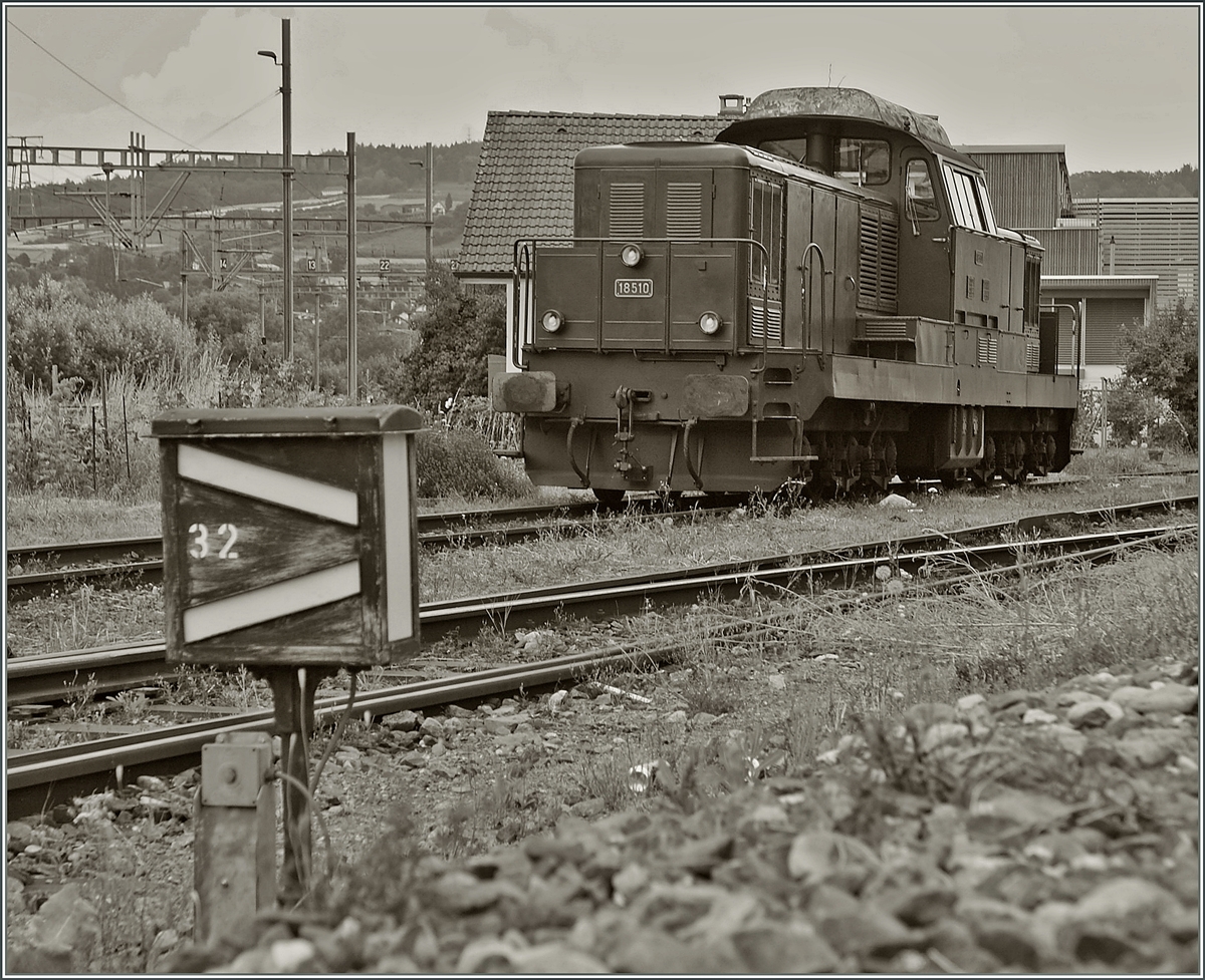 Die wuchtige Bm 6/6 18510 in Yverdon.
23. Juli 2013