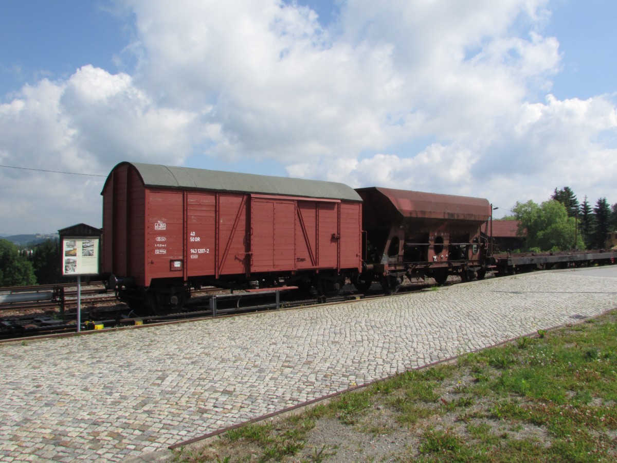 Diese beiden Gw´s standen in Cranzahl in der Rollwagengrube abgestellt am 12.Juli.2013