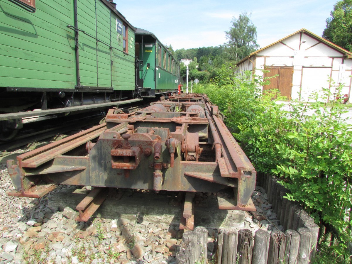 Dieser Rollwagen stand am 17.Juli.2013 in Geyer