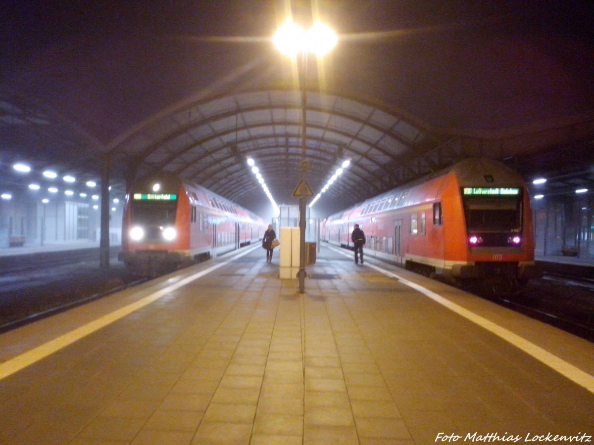 Dostosteuerwagen im Bahnhof Halle (Saale) Hbf am 11.11.14