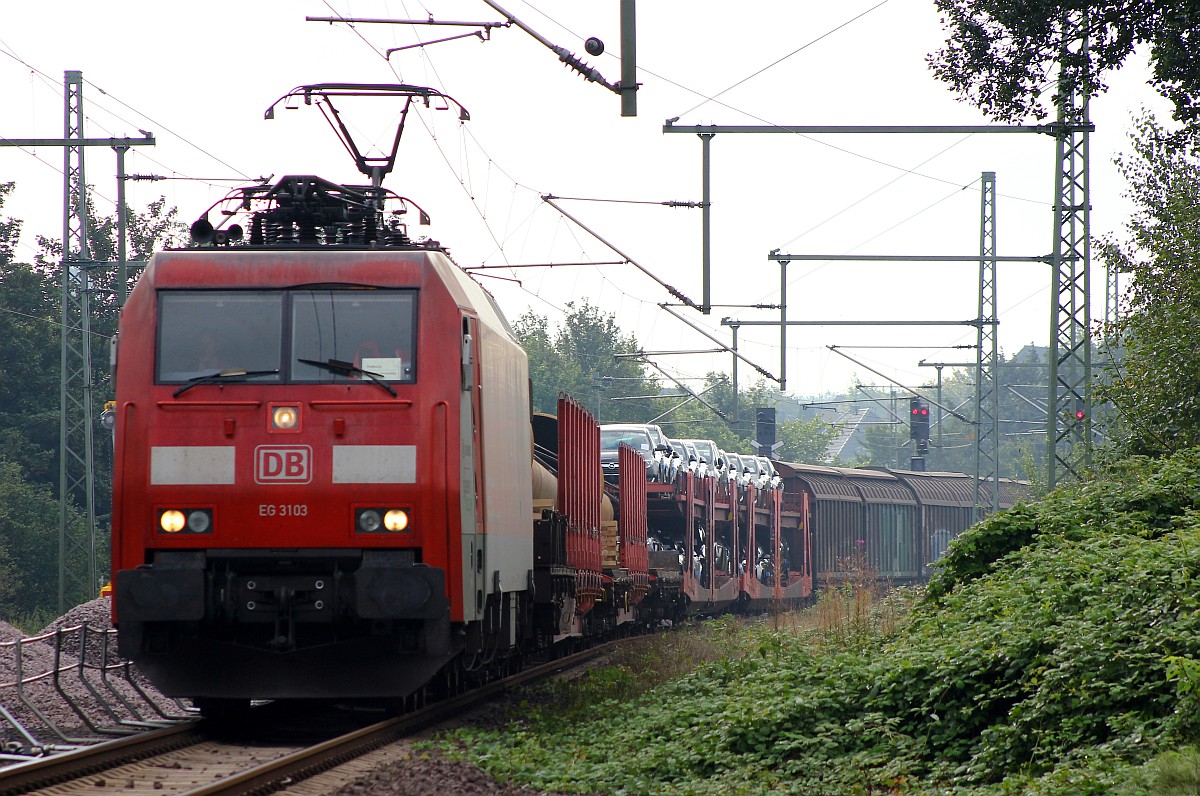 DSB EG 3103 rumpelt hier schön langsam durch Schleswig Richtung Dänemark. 04.09.2015