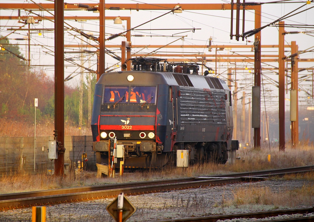 DSB Litra EA 3022 zu Schulungszwecken im Gbf Padborg abgestellt. 02.12.2013