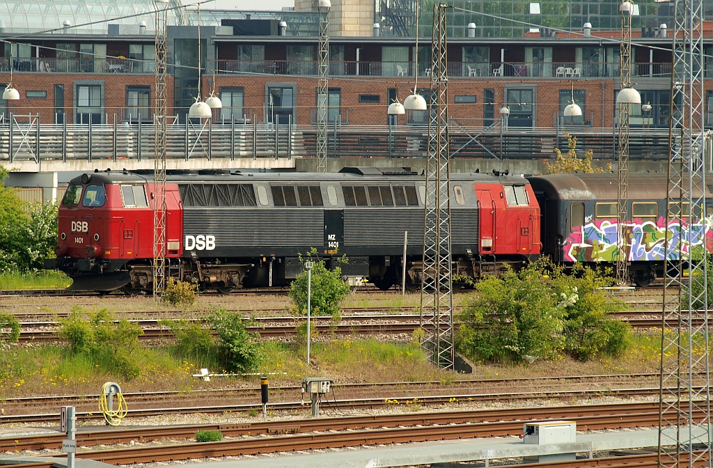 DSB Litra MZ 1401 abgestellt im Gbf Aarhus. 10.05.2011