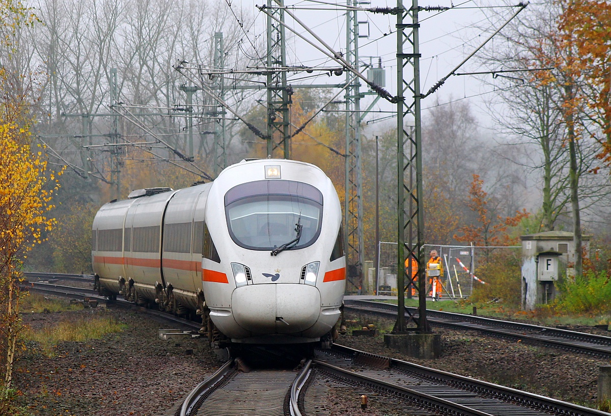 DSB Tz 5514/ 0605 014-114-214-514 als ICE 381 nach Berlin Ostbahnhof in Schleswig. 13.11.2014