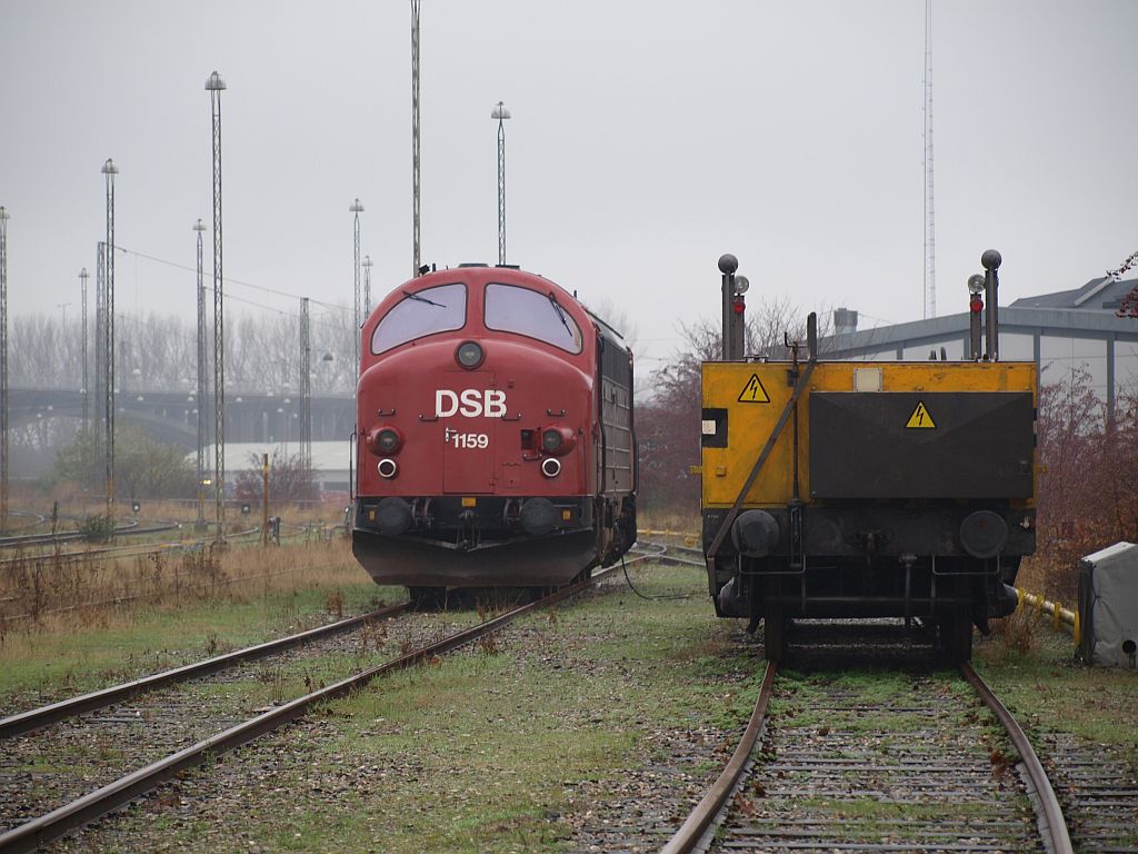 DSB(Museumstog)MY 1159 abgestellt im Gbf Aarhus. 10.12.2009