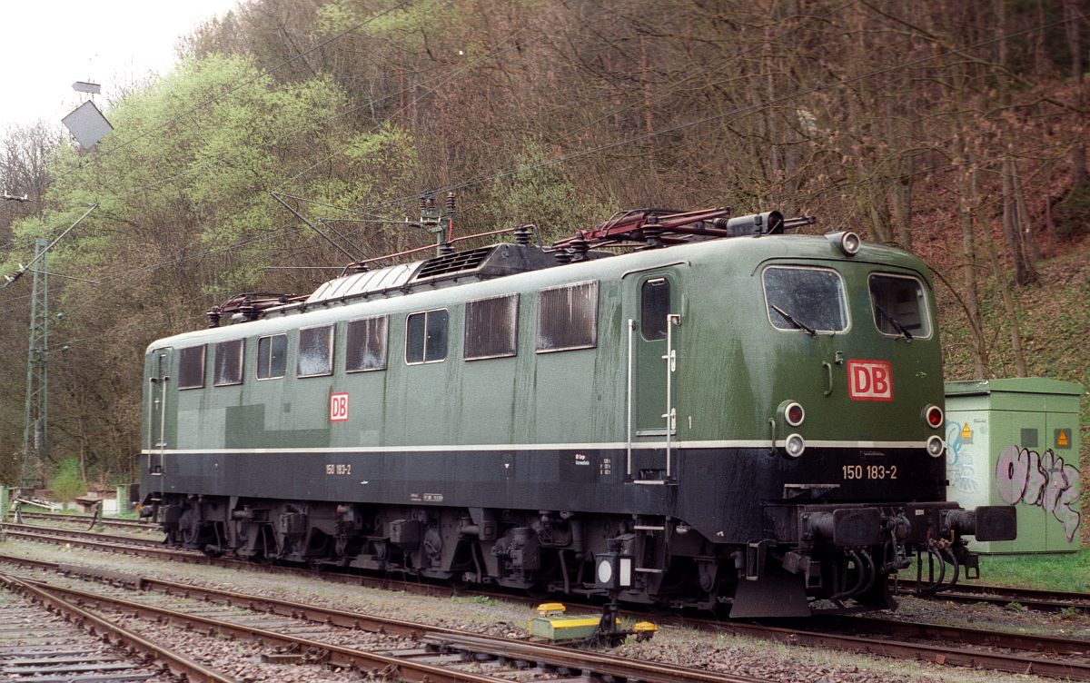 E 50 183/150 183, noch in grün, Horb Gbf 12.04.1999