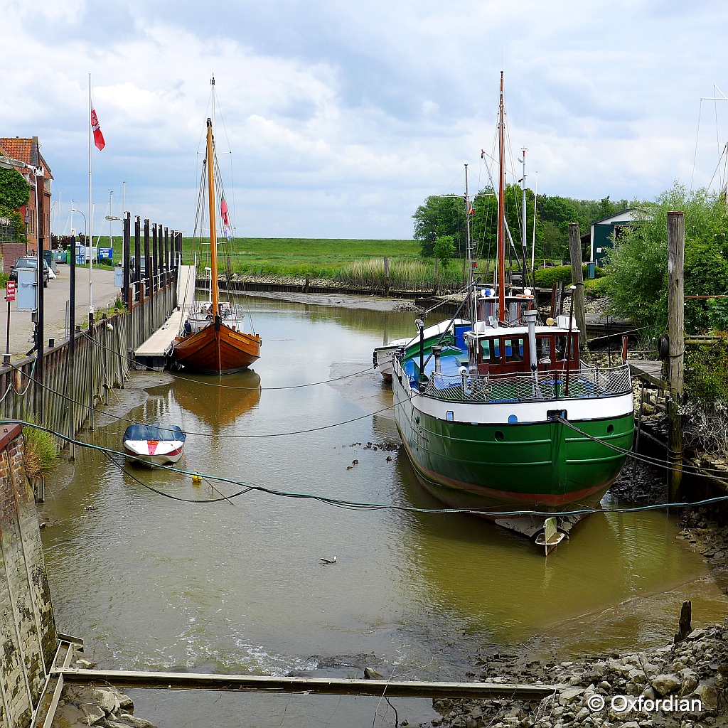 Ebbe im Freiburger Hafenpriel.