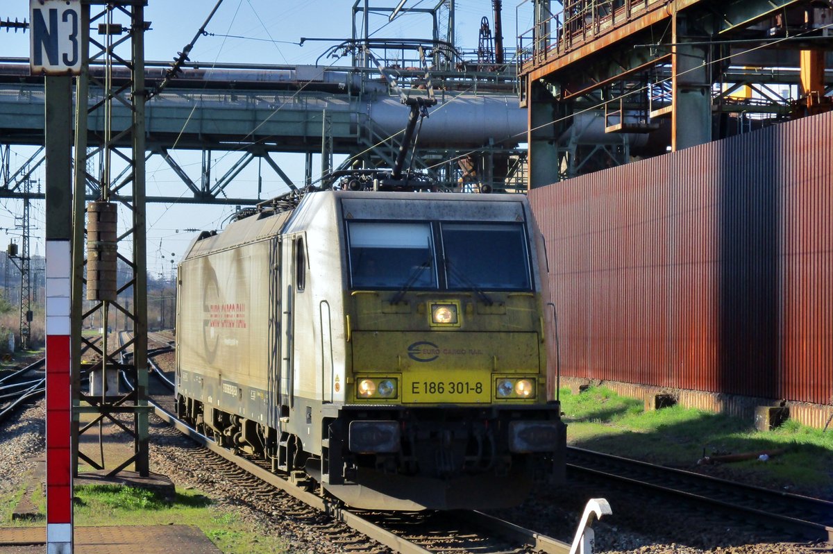 ECR 186 301 durchfahrt Völklingen am 27 März 2017.