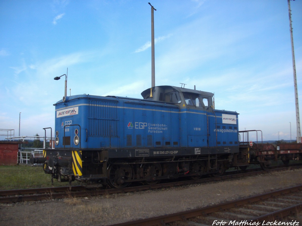 EGP V60.08 (345 227-3) mit Baltic Portral Mukran abgetsellt in Mukran am 23.8.14
