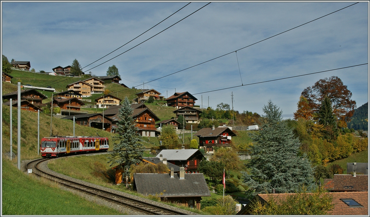 Ein AOMC Regioanlzug bei Vall d'Illiez. 25. Okt. 2013