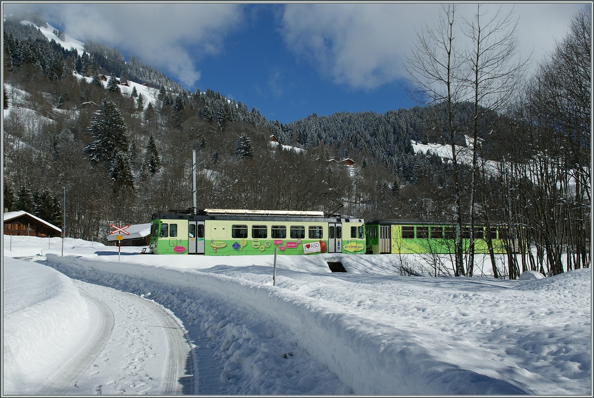 Ein ASD Regionalzug bei Les Diablerets.
11.0202014