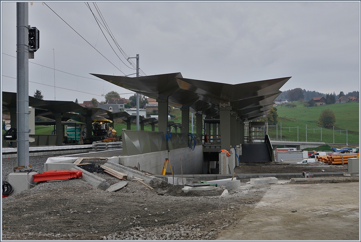 Ein erster Blick auf den neuen Bahnhof von Châtel St-Denis. 

27. Okt. 2019