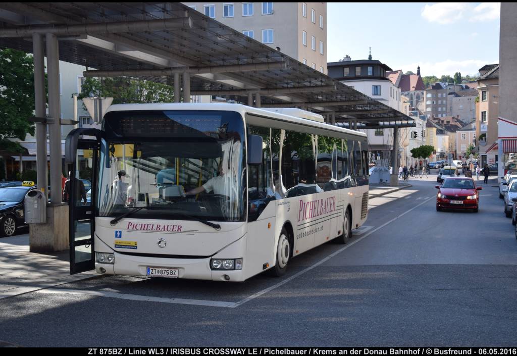 Ein IRISBUS CROSSWAY LE der Fa. Pichelbauer (Zwettl) unterwegs in Krems/Donau (NÖ).