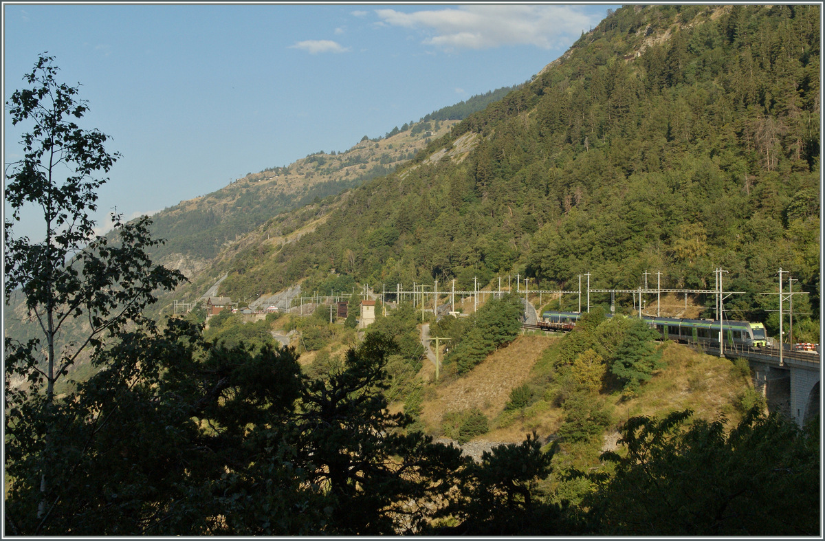 Ein Ltschberger auf der Fahrt nach Goppenstein erreicht Hohtenn.
7. Sept. 2013