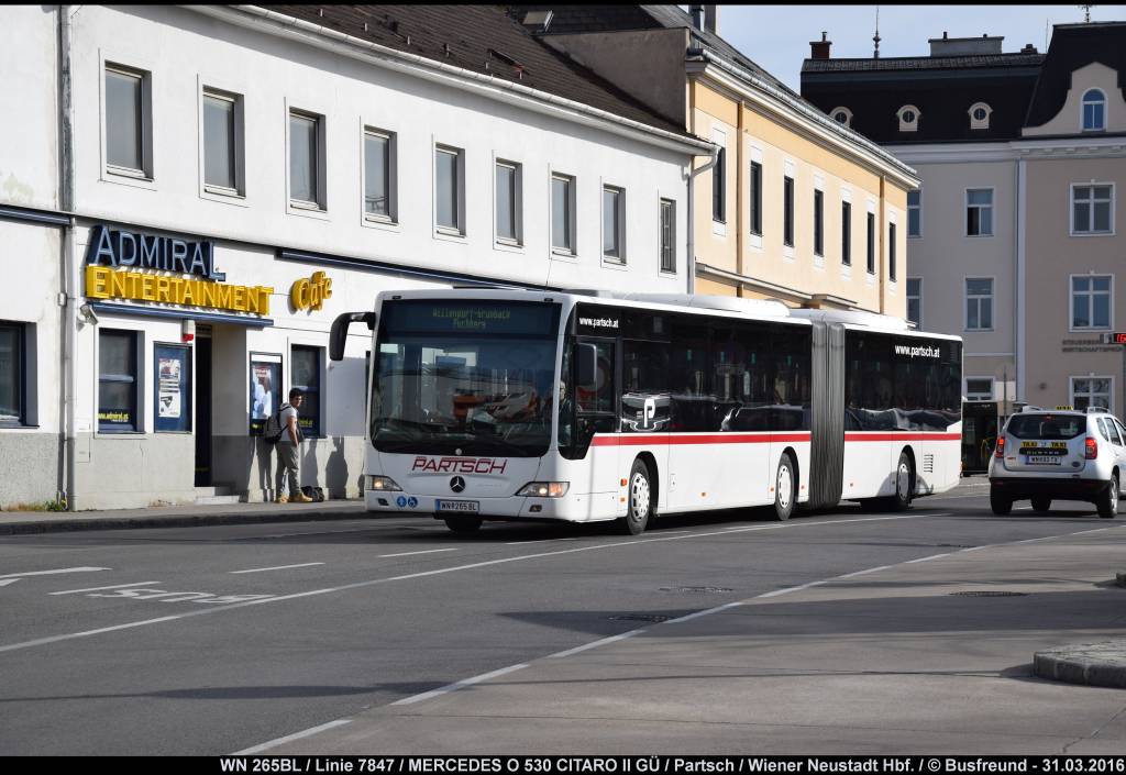 Ein MERCEDES O 530 CITARO II G von Partsch (Wiener Neustadt).