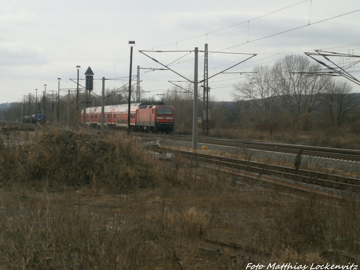 Ein Nachschuss von der 143 959 in Naumburg (Saale) am 24.2.15