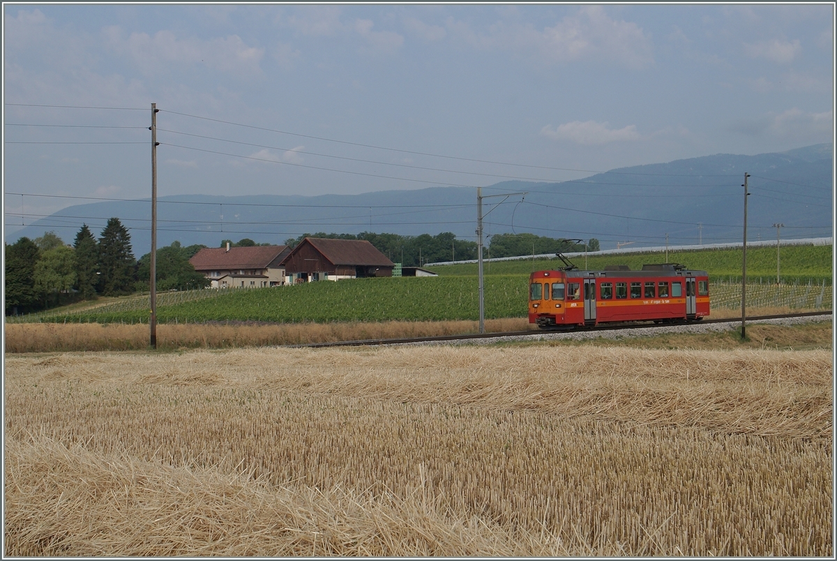 Ein NStCM Regionalzug zwischen La Vuarillière und Les Plantaz. 

6. Juli 2015