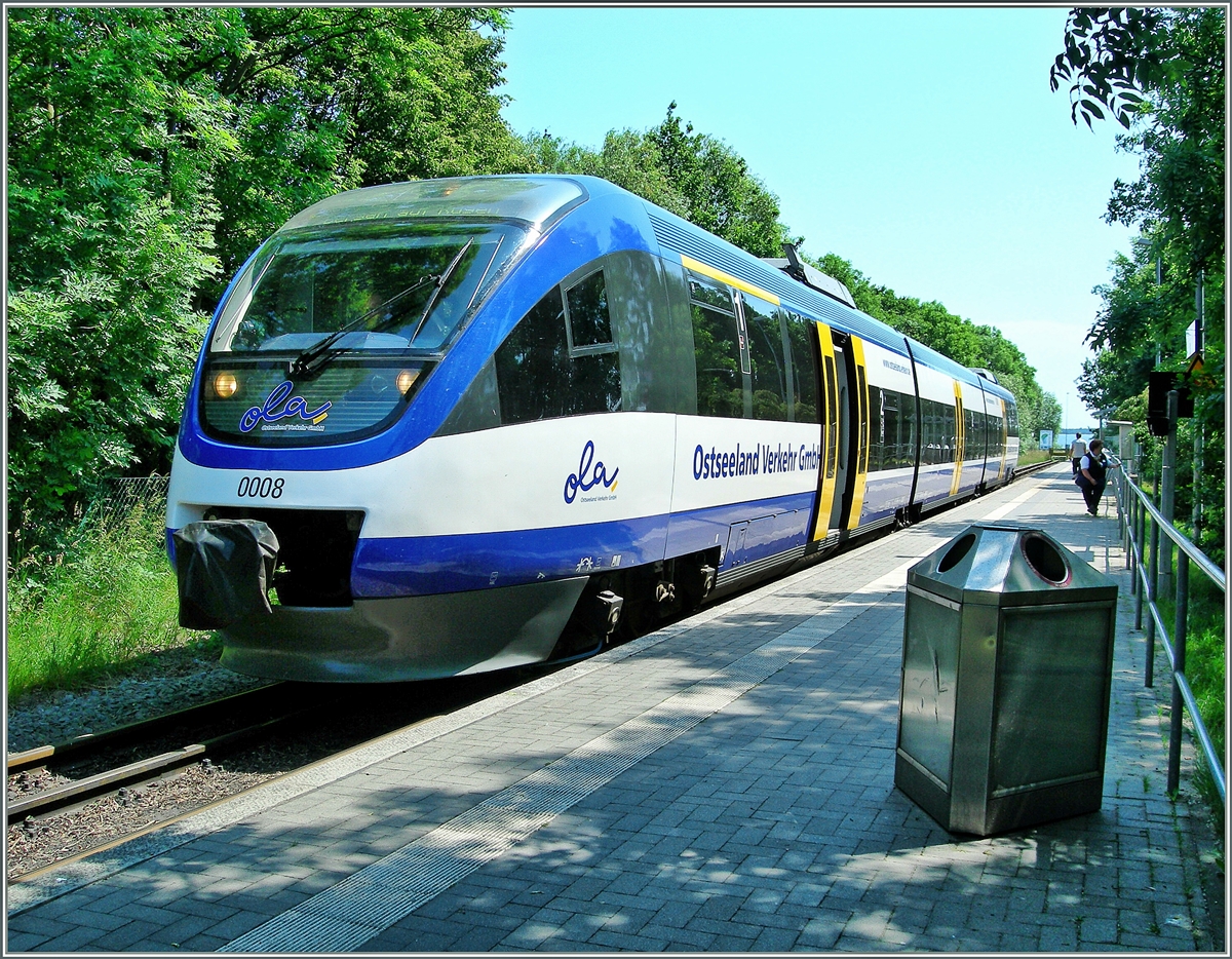 Ein OLA Triebzug in Lauterbach Mole. 
 8. Juni 2007