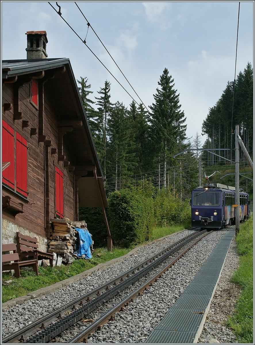 Ein Rochers de Naye Bhe 4/8 bei Cr^t d'y-Bau.
28. Aug. 2012 