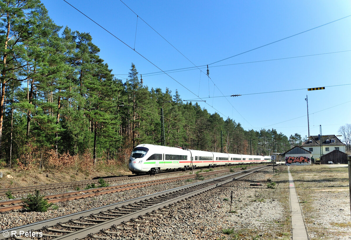 Ein unbekannter 411er als ICE92  Berolina  Wien - Berlin in Ochenbruck.09.03.24