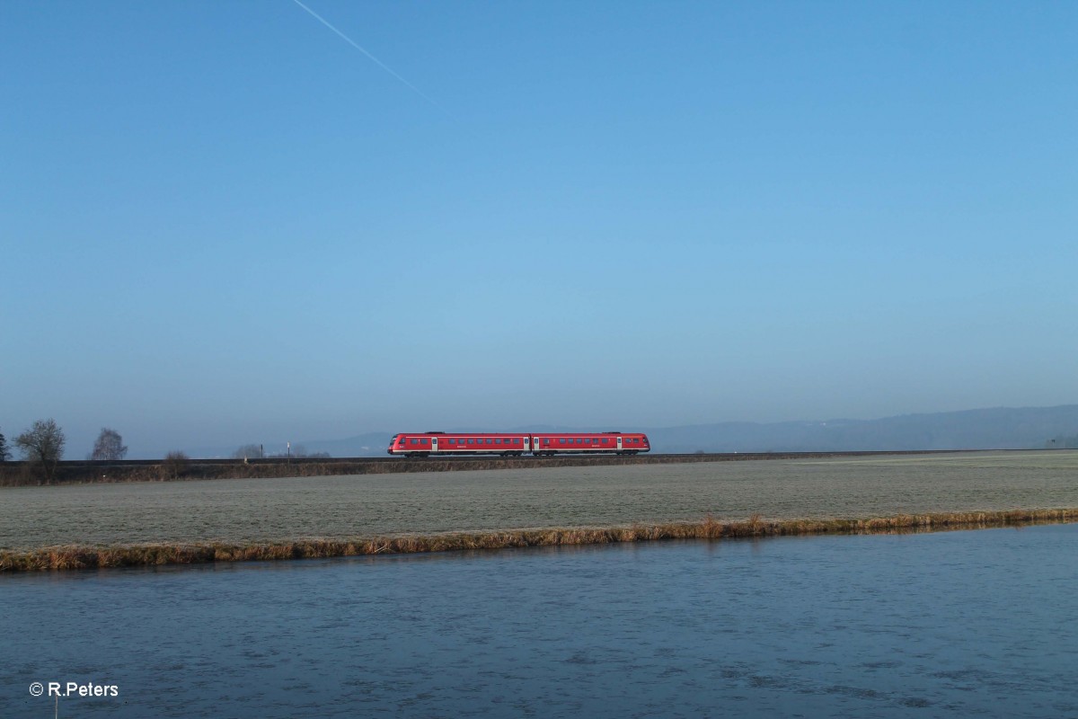 Ein Unbekannter 612er auf dem Weg nach Hof bei Oberteich. 18.03.16