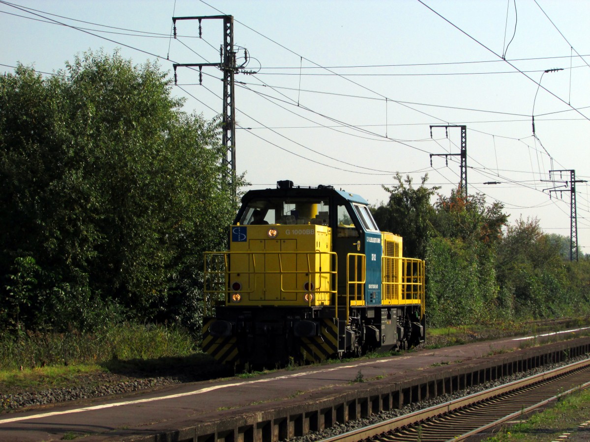 Eine Mak G 1000 BB von Spitzke Logistik durchfuhr am 2.10.14 den Bahnhof Weiterstadt
