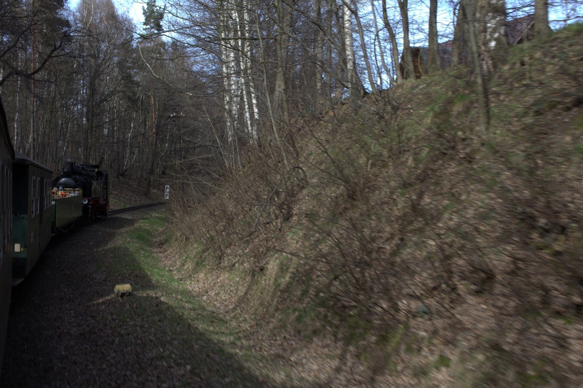 Einschnitt vor Bertsdorf. 12.04.2105 15:09 Uhr