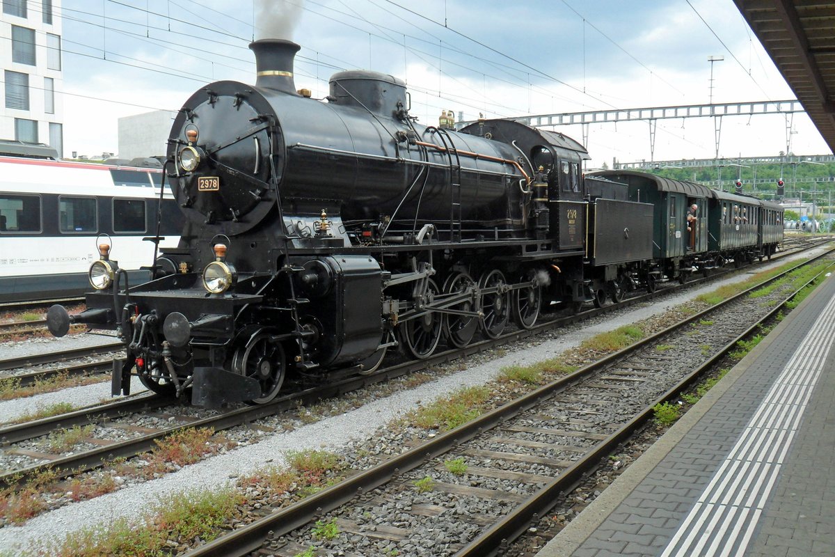 Elefanten 2978 steht am 25 Mai 2019 in Brugg AG mit ein Sonderzug.