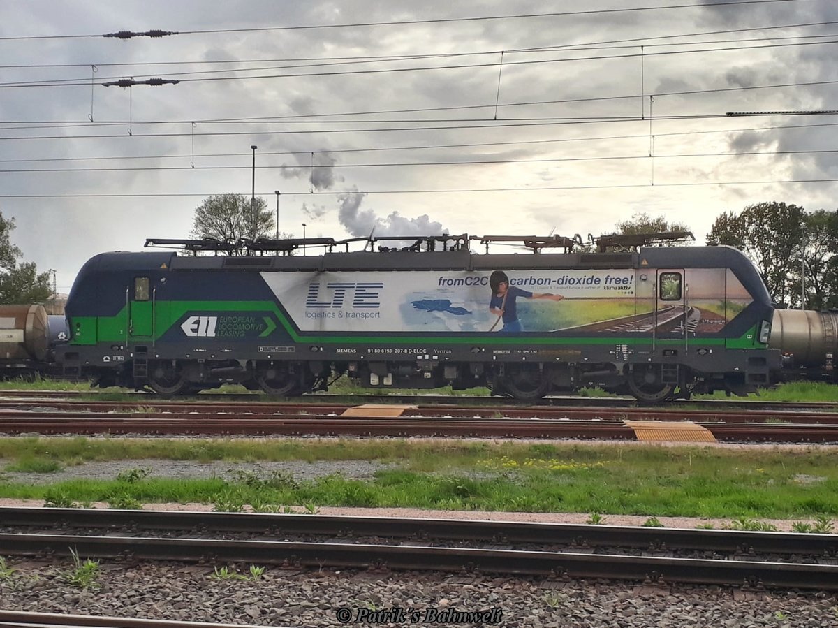 ELL/LTE 193 207 abgestellt im Rbf. Hamburg-Hohe Schaar am 03.05.2019