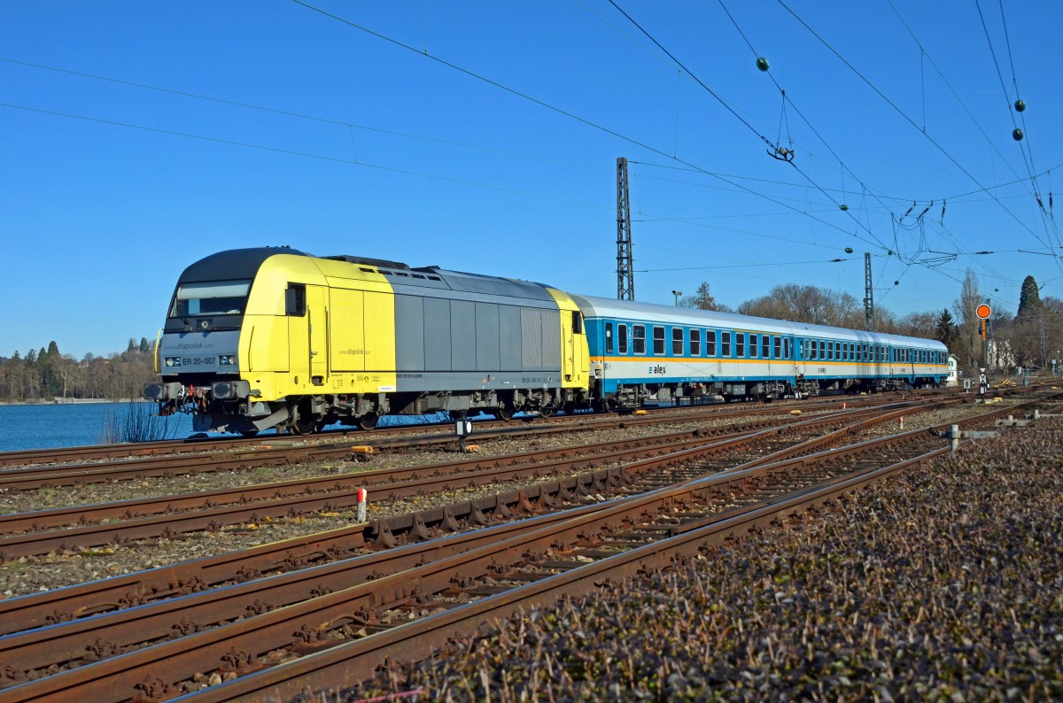 ER 20-007 mit ALX 84142 Mnchen Hbf - Lindau Hbf am 16.03.2013 auf dem Seedamm in Lindau  