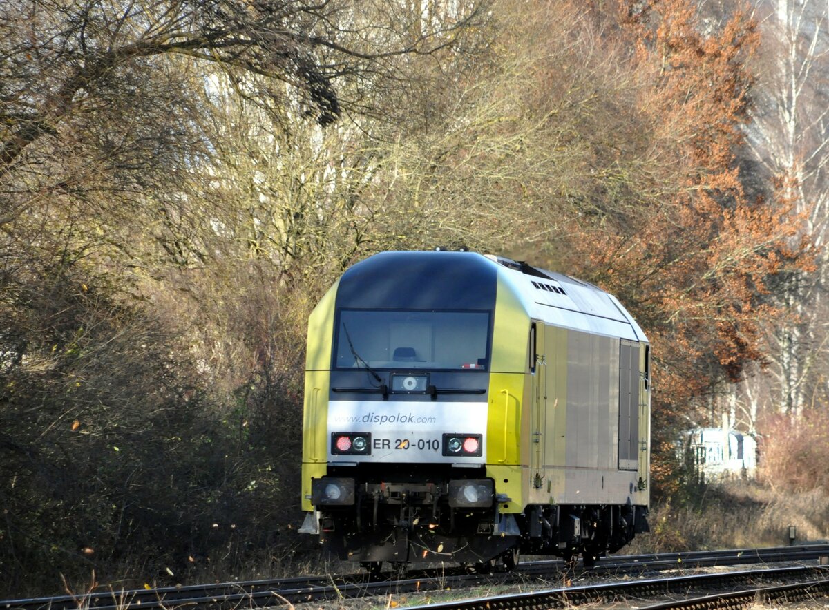 ER 20-010 Dispo-Diesellok in Senden am 23.11.2009.