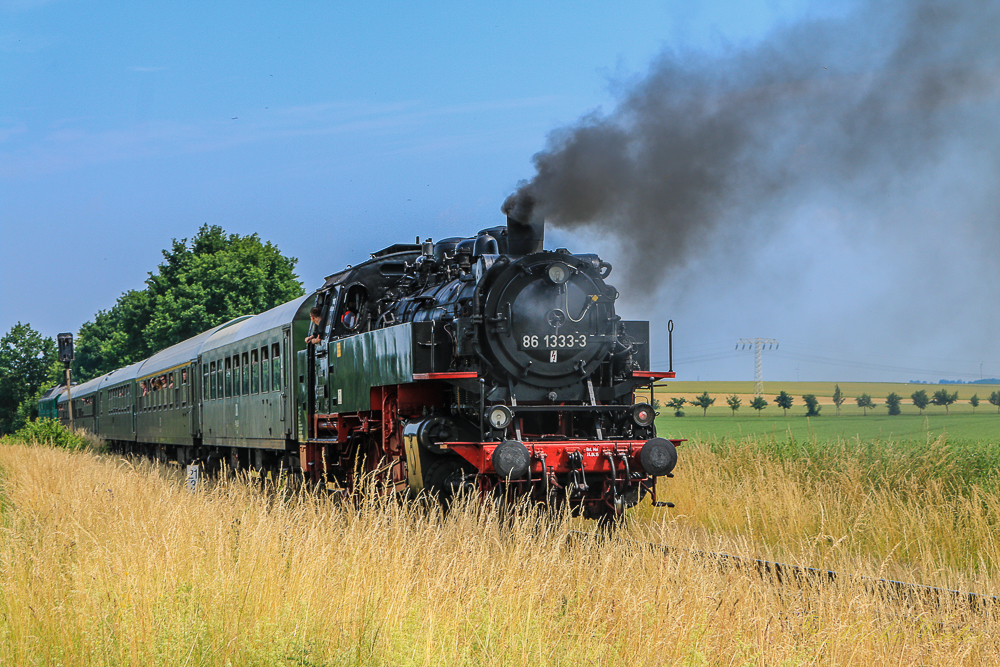 Erstmalig auf den Wismutgleisen der Ronneburger, hier die 86 1333
bleibt unvergesslich. Bild des Monats Juni.2016