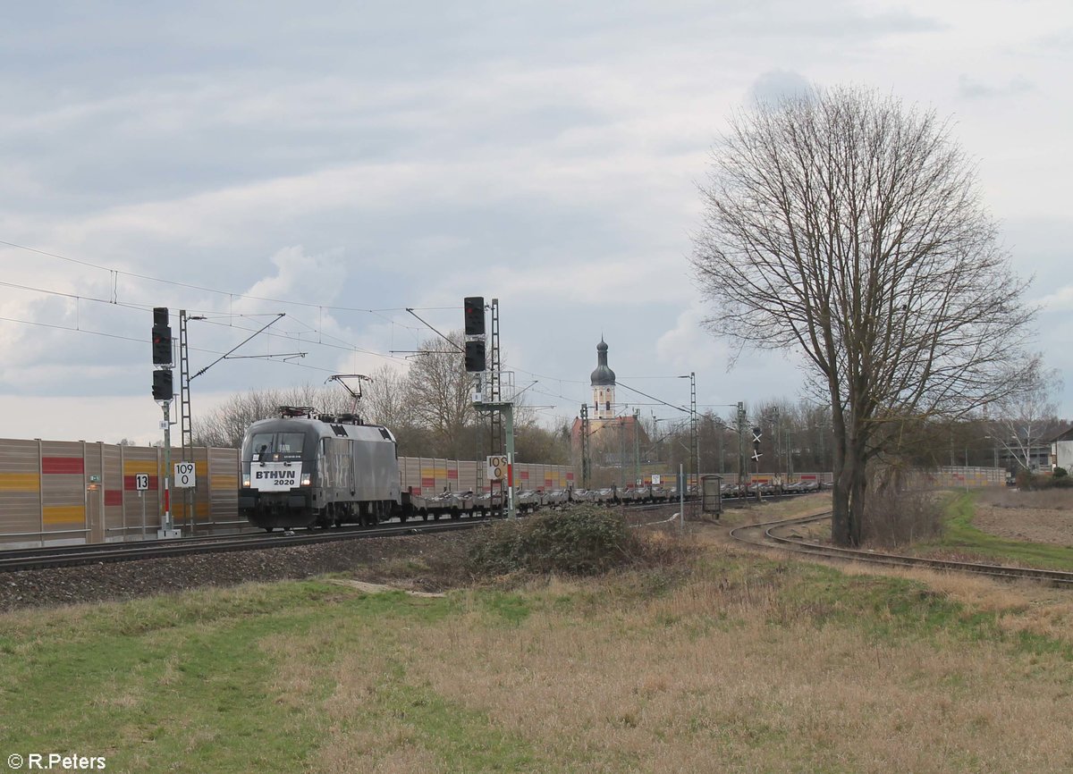 ES64 U2 010  Beethoven  zieht den 47177 Bochum - Kittsee bei Obertraublingen 14.03.20