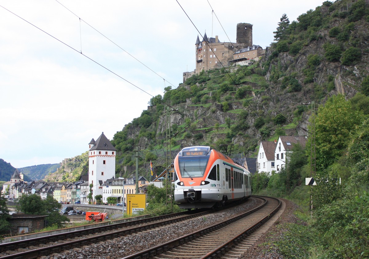 ET 301 am 21. August 2014 kurz nach St. Goarshausen.