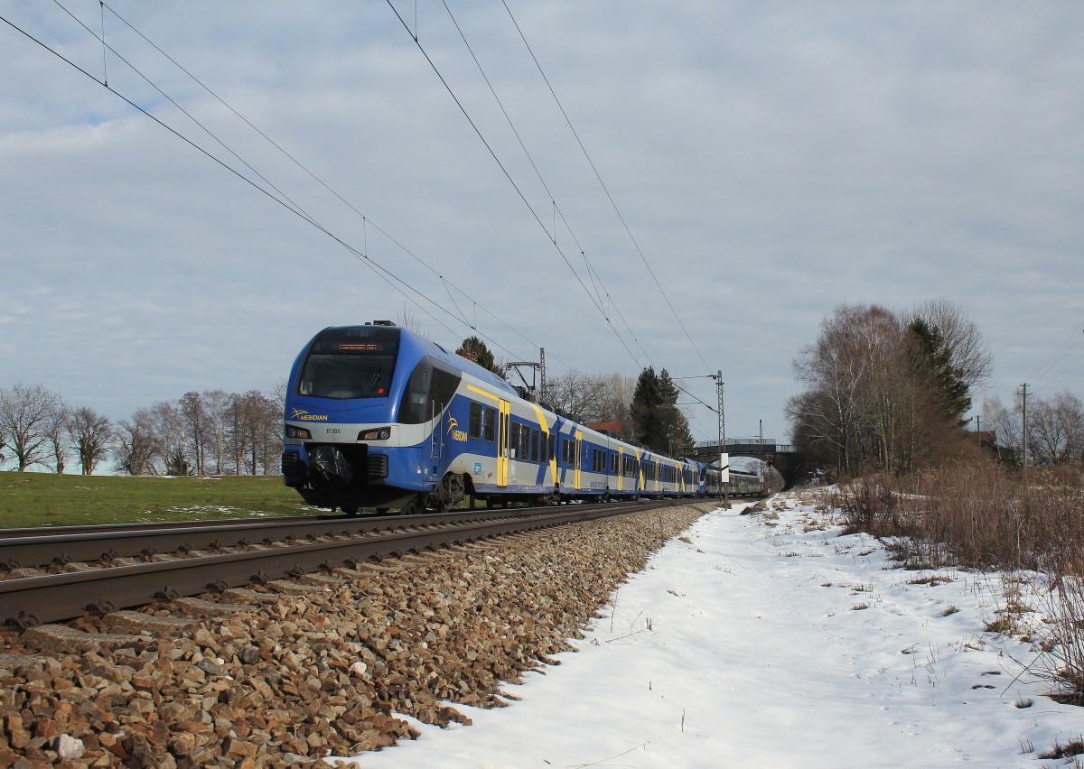 ET 305 am 6. Januar 2015 bei bersee am Chiemsee.