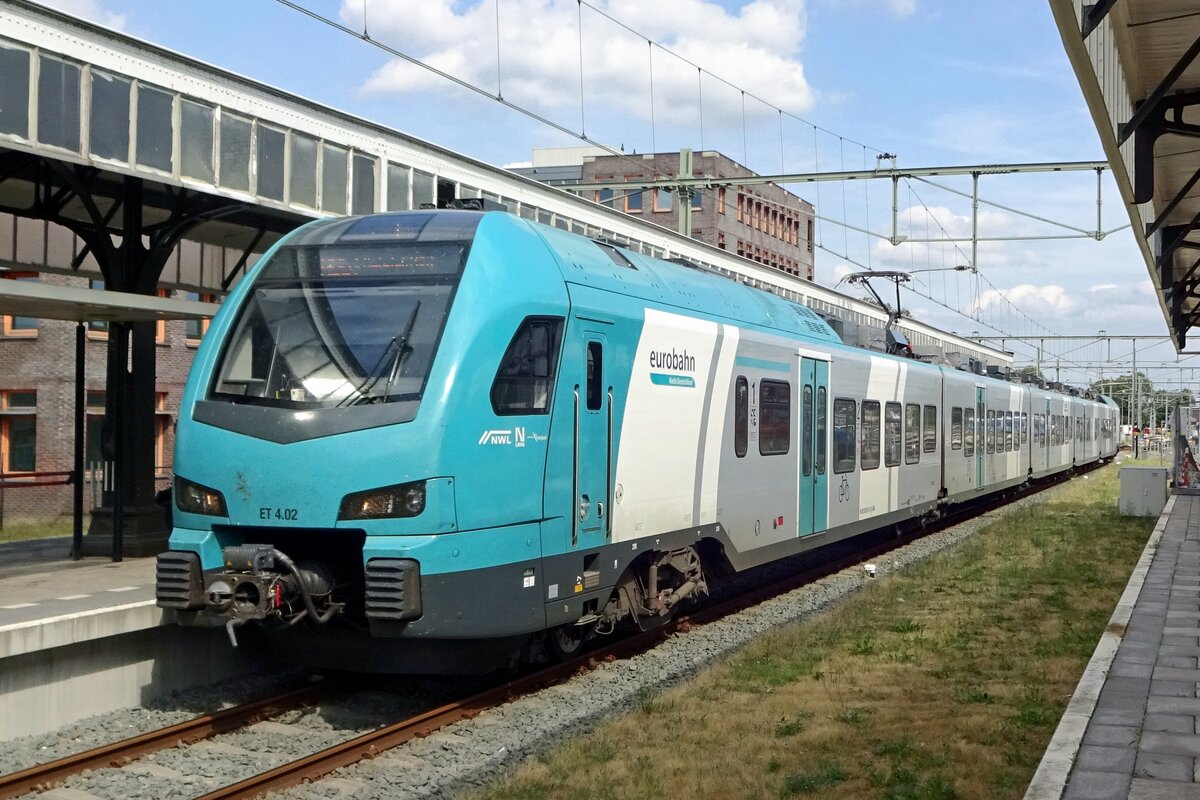 ET4-02 der Eurobahn steht am 5 Augustus 2019 in Hengelo.