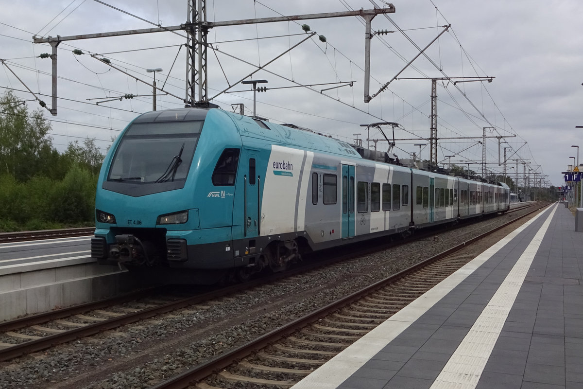 ET4-06 verlässt am 15 Juli 2019 Bad Bentheim mit ein RB nach Hengelo. 