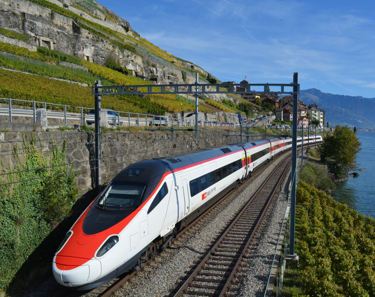 ETR 610 als EC 39 auf dem Weg nach Milano 19.10.2013 bei St-Saphorin