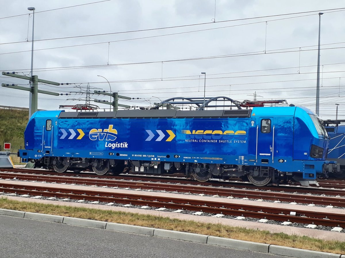 evb 192 005 abgestellt am Hafenbahnhof Alte Sderelbe am 16.07.2019